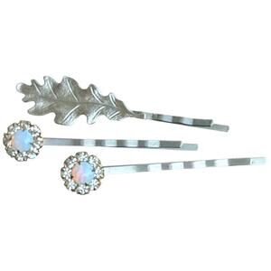 Bridal Hair Pins Opal Rhinestone Vintage Jewelry Winter Wedding Hair Accessories
